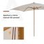 Sombrilla parasol Outsunny para jardín color Crema, , large indicador imagen numero 5