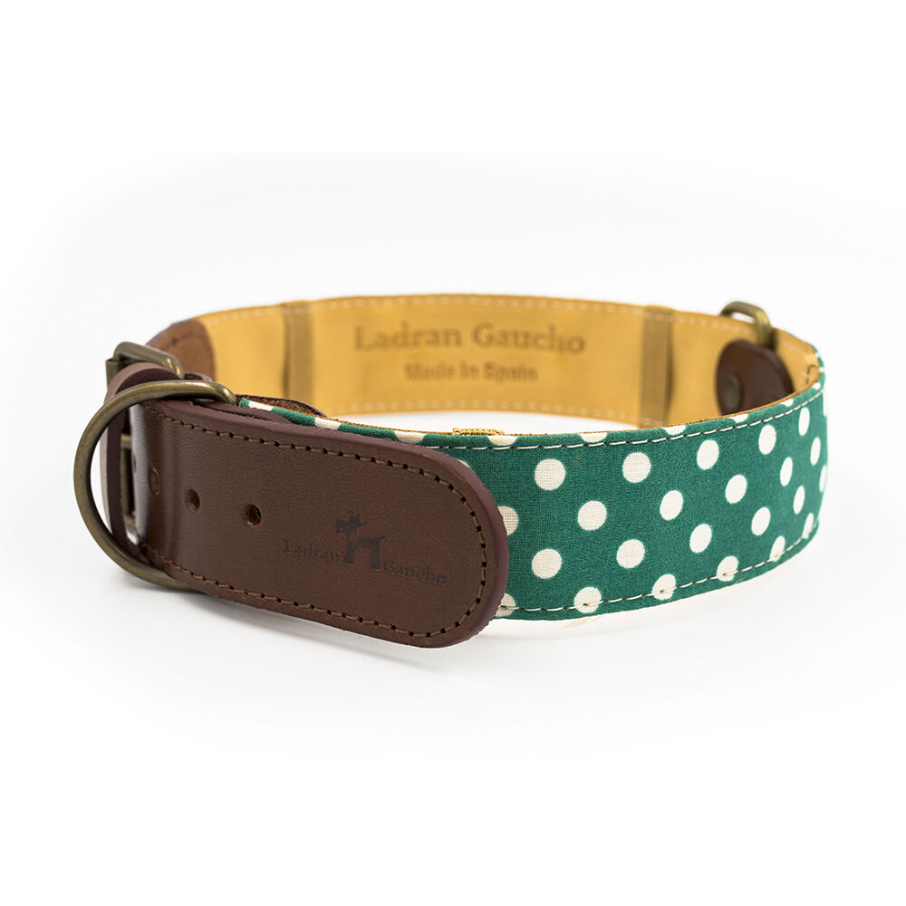 Ladran Gaucho Collar Lola verde lunares para perros, , large Imagen numero 3