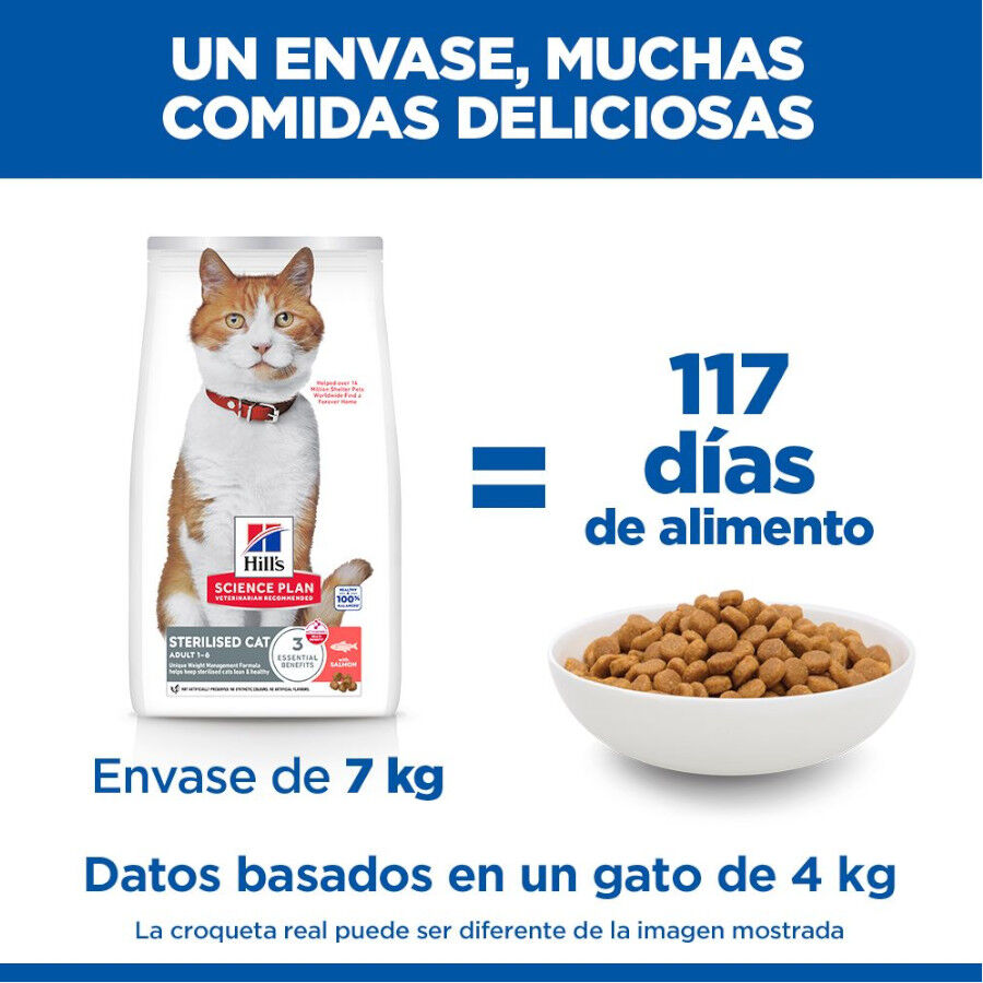 7 kg Hill's Science Plan Sterilised Adult Salm&oacute;n pienso para gatos, , large Imagen numero 6
