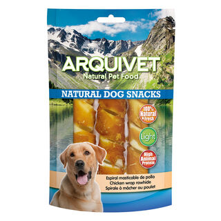 Arquivet Snacks Naturales Espiral masticable de pollo para perros