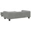 vidaXL Cama de perros con extensión terciopelo gris claro 100x50x30 cm, , large indicador imagen numero 4