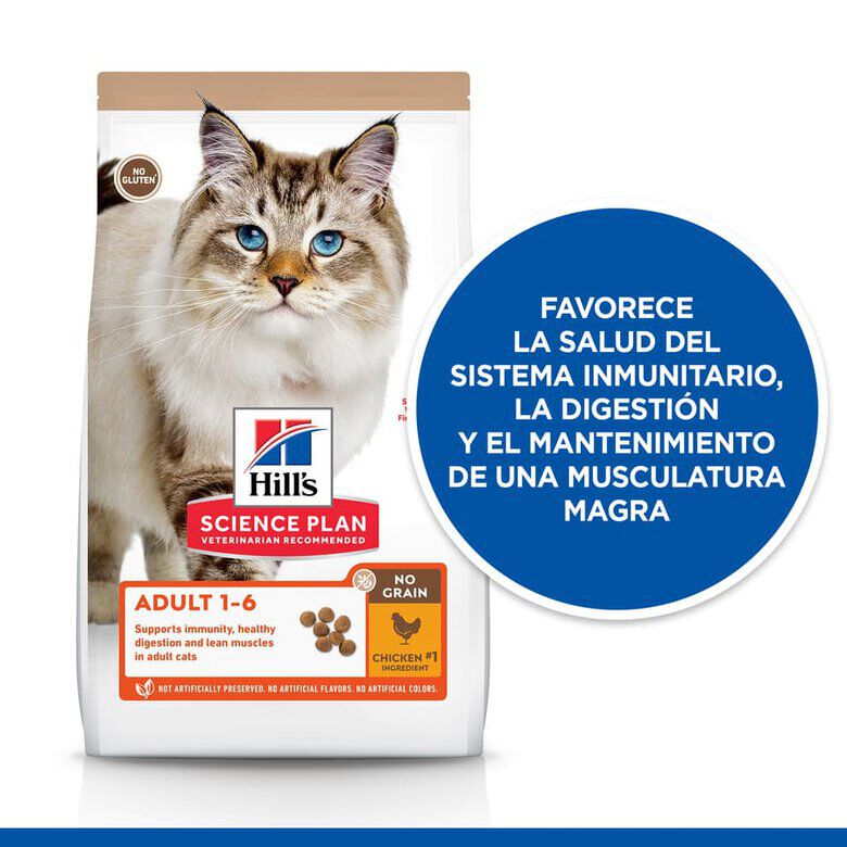 1.5 kg Hill's Science Plan No Grain Adult Pollo pienso para gatos, , large Imagen numero 4