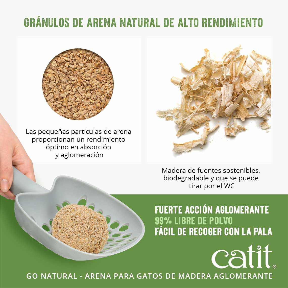 Arena para Gatos Aglomerante de Madera Catit Go Natural, Lavanda, , large Imagen numero 3