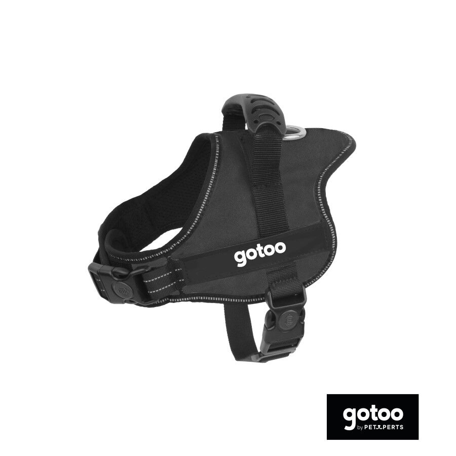 Gotoo Arnés antitirones negro para perros thumbnail