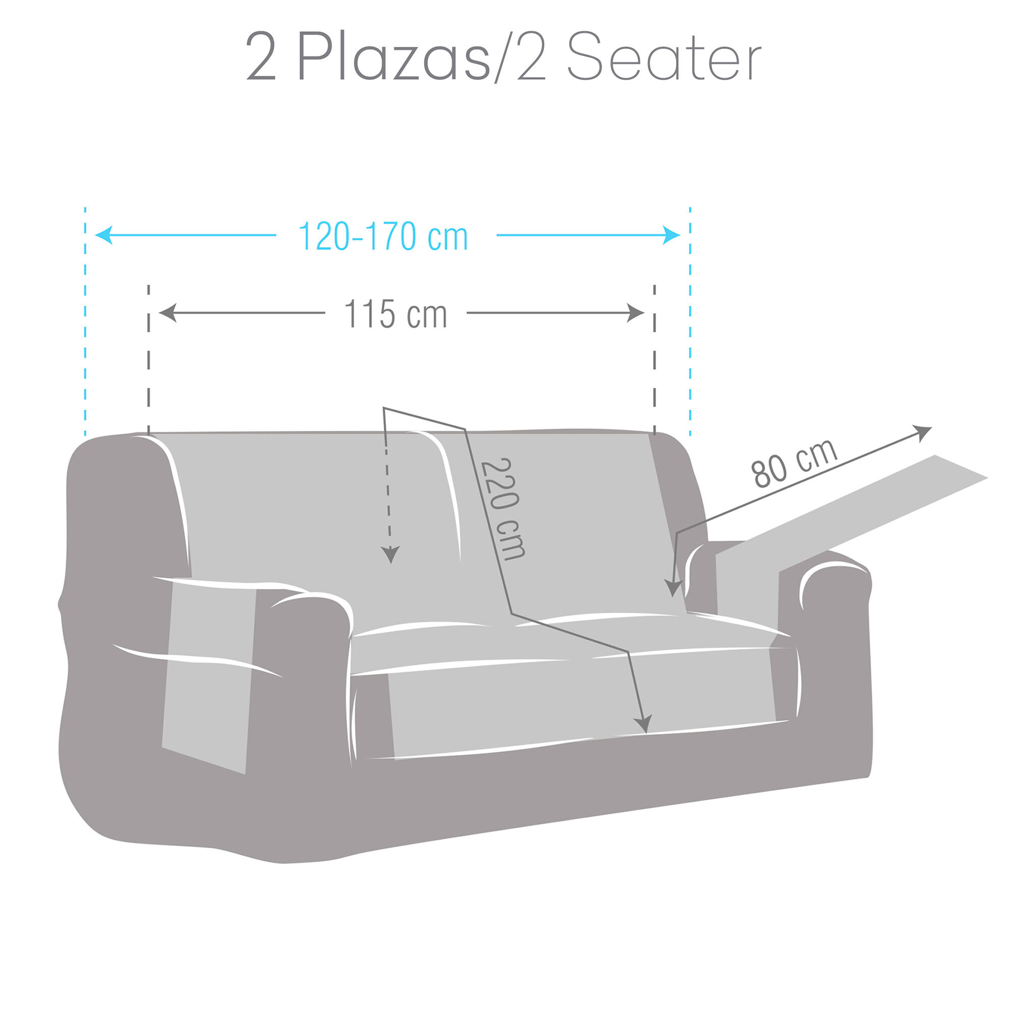 Cubre Sof&aacute; Protector Antimanchas acabado aterciopelado Rosa 4 Plazas 190 cm (210-250 cm), , large Imagen numero 6