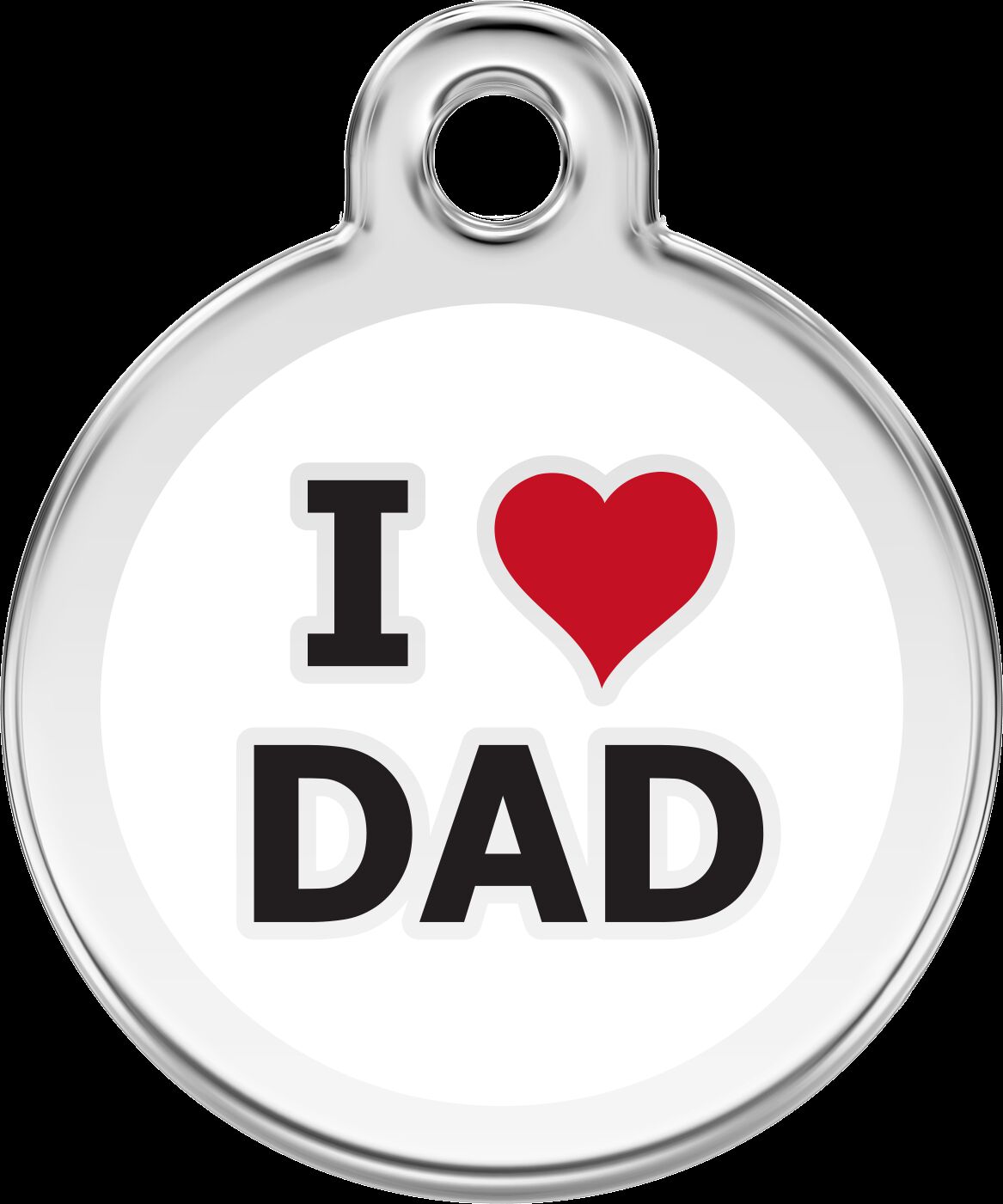 Red Dingo Placa Identificativa Acero Inoxidable Blanca para perros y gatos thumbnail