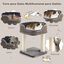 COSTWAY Árbol Rascador Compacto para Gatos, Altura 50 cm, Torre de Sisal Natural Alfombrado con Plataforma Felpa y Poste de Rascado, Torre para Rascar, Relajarse y Dormir (Gris), , large indicador imagen numero 5