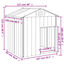 vidaXL Caseta perros con tejado acero galvanizado gris 117x153x123 cm, , large indicador imagen numero 8