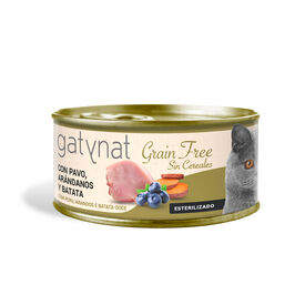 Gatynat Grain Free Pavo, Ar&aacute;ndanos y Batata pack 12 uds x 85 gr