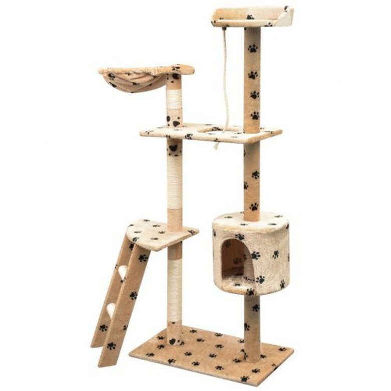 Rascador para gatos color Beige Huellas, , large image number null