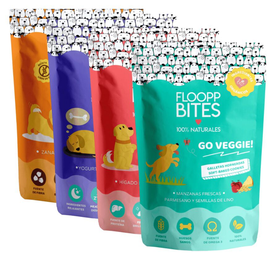 Pack galletas 100% naturales FlooppBITES sabor Variado, , large Imagen numero 1