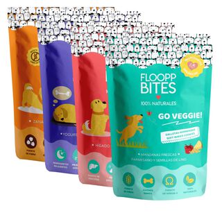 Pack galletas 100% naturales FlooppBITES sabor Variado