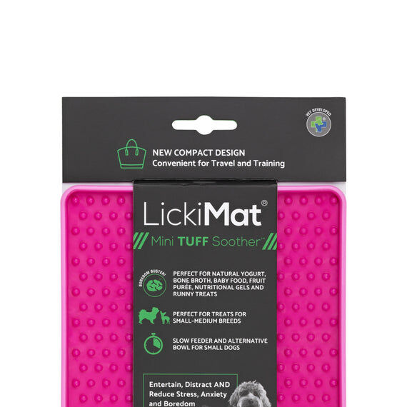 Comedero LickiMat Mini Tuff Soother Rosa para perro, , large Imagen numero 1