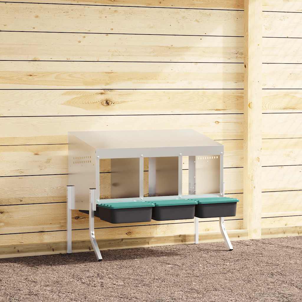 vidaXL Nido para gallinas de patas de acero galvanizado thumbnail