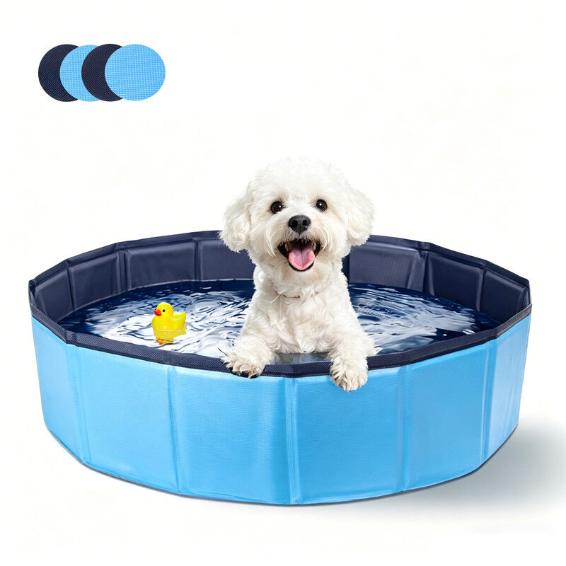 Nobleza Piscina Plegable para Perros 80x20 cm &ndash; Ba&ntilde;era Antideslizante con Paneles de PP R&iacute;gido &ndash; Ideal para Mascotas Peque&ntilde;as &ndash; Azul, , large Imagen numero 1