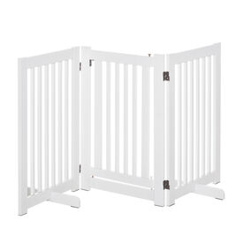 PawHut Barrera de Madera Valla para perros