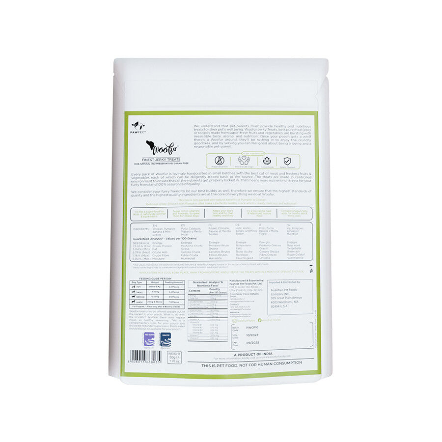 Delicias de carne seca: pollo y calabaza (50 g/1,76 oz), , large Imagen numero 2