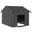 vidaXL Caseta para perros con techo acero galvanizado 83x130x85 cm, , large indicador imagen numero 1