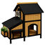 PawHut Casa para Gatos Madera Natural, , large indicador imagen numero 1