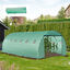 Outsunny Cubierta de Invernadero de Túnel 6x3x2 m Cubierta de Repuesto Invernadero Polietileno con 12 Ventanas y Puerta Enrollable Protección de Plantas para Jardín Verde, , large indicador imagen numero 2