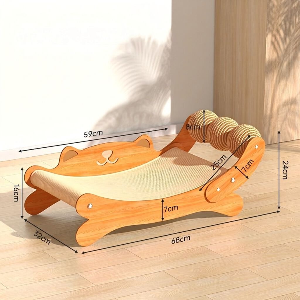 Cama de Madera y Sisal Azahar, , large Imagen numero 3