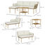 Outsunny Muebles de Jardín Crema, , large indicador imagen numero 3