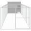 vidaXL Caseta perro corral acero galvanizado gris claro 214x1069x181cm, , large indicador imagen numero 20