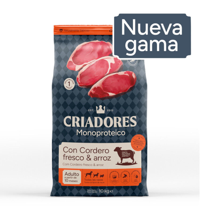 10 kg Criadores Monoproteico Adulto con Cordero pienso para perros, , large Imagen numero 2