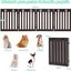 COSTWAY Barrera de Seguridad Plegable para Perros Mascotas Valla Protección para Habitación Puerta Escalera (Marrón, 4 paneles), , large indicador imagen numero 2