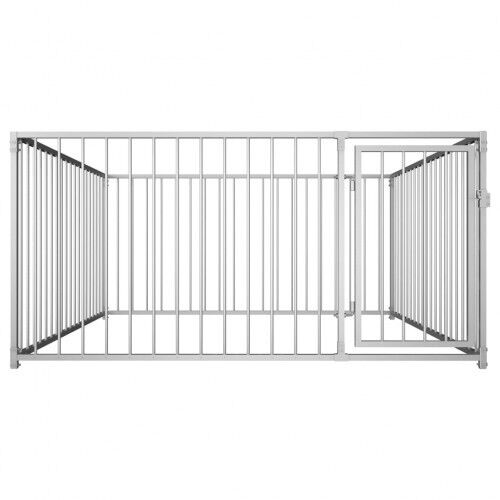 Perrera con paredes de acero color Plateado thumbnail