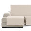 Vipalia Protector Funda Chaise Longue Lisa. Cubresofa Chenilla. Diseño Elite. Color Marfil. Chaise Largo Izquierda, , large indicador imagen numero 1