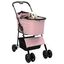 vidaXL Carrito Plegable para Mascotas Ajustable Rosa 78 x 54 x 101 cm, , large indicador imagen numero 7