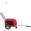 vidaXL Remolque de bicicleta mascotas hierro tela Oxford rojo negro, , large indicador imagen numero 4