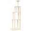 vidaXL Rascador para gatos con postes de sisal color crema 183 cm, , large indicador imagen numero 1