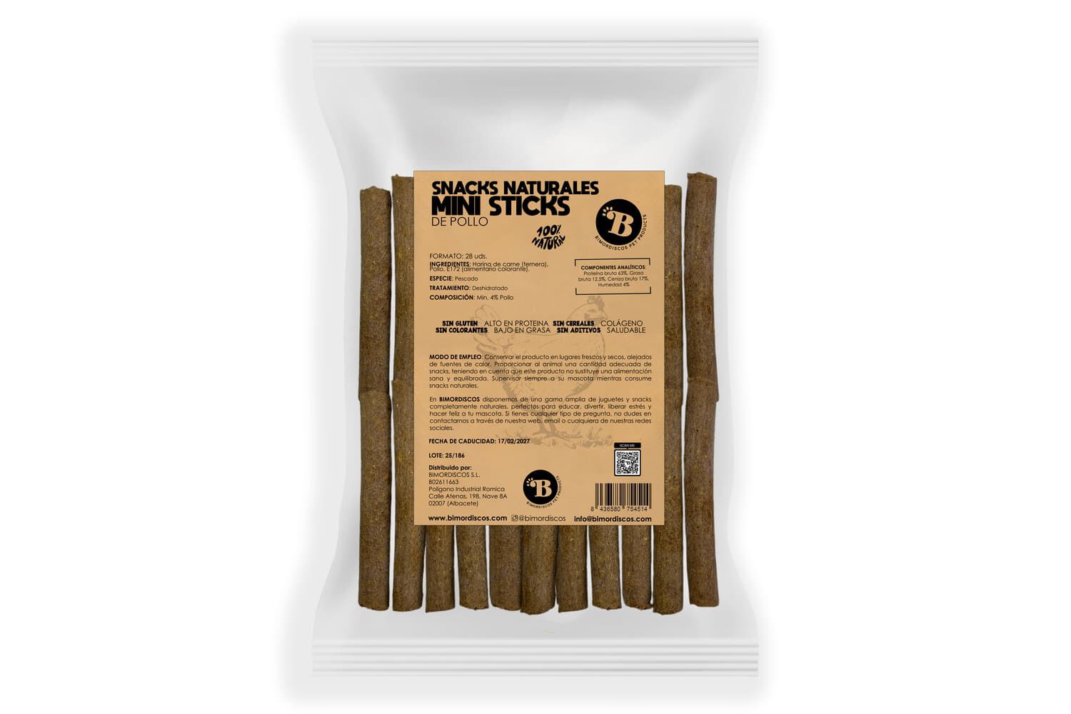 BIMORDISCOS Mini Barritas para Perros y Gatos - Pollo, , large Imagen numero 1