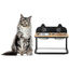COSTWAY Comedero Elevado para Gatos, Soporte Elevado para Cuencos con 2 Cuencos de Acero Inoxidable para Comida y Agua, 3 Alturas Ajustables, Comedero con Estructura de Metal, , large indicador imagen numero 1