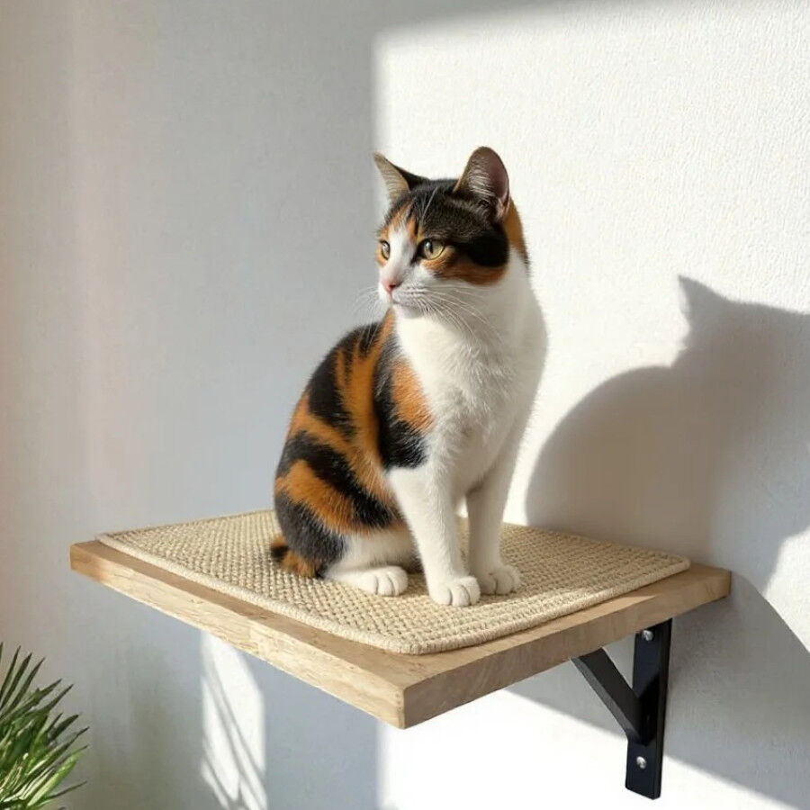 Althea Living - Estanteria para gatos Ancla, madera de caucho y sisal, , large Imagen numero 3