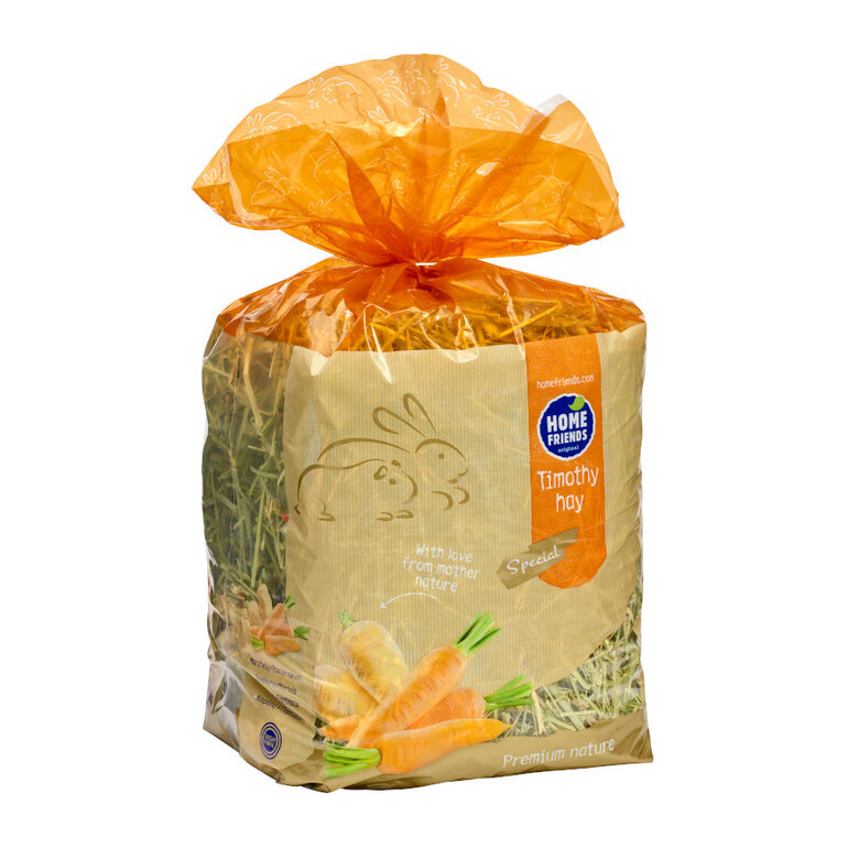 600 g Home Friends Timothy Heno Zanahoria y Chirivia para conejos y roedores