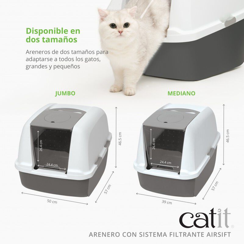 Arenero cerrado para gatos Catit con Airsift, Jumbo thumbnail
