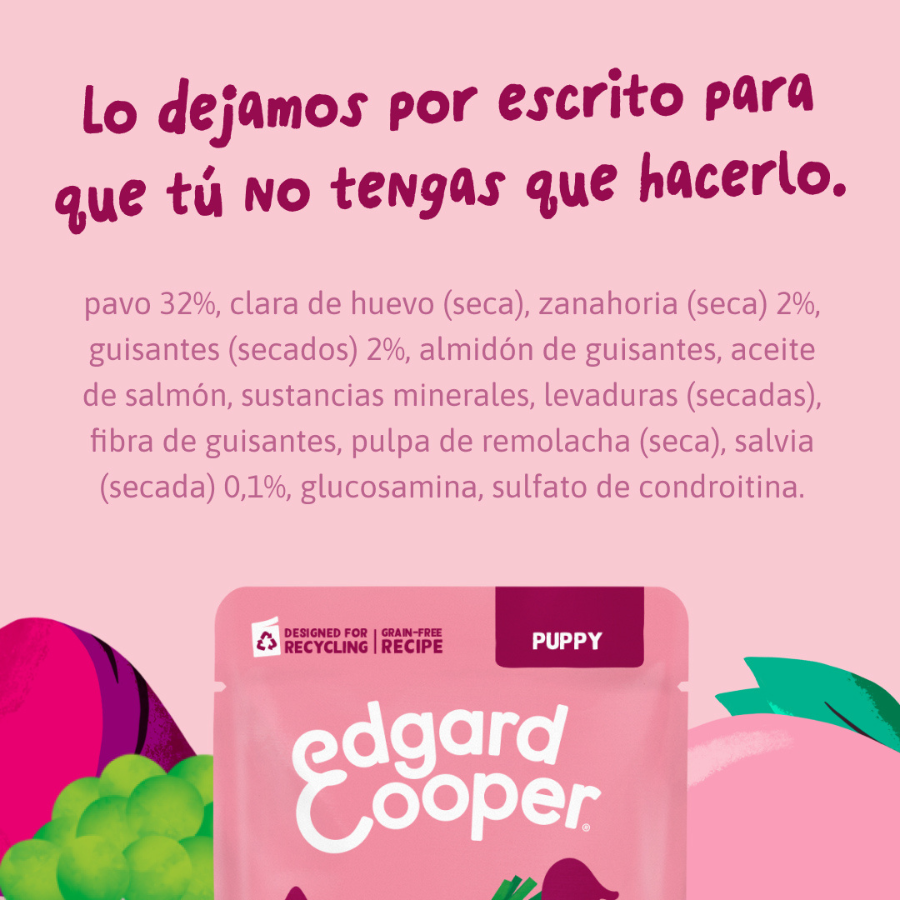 150 g Edgard & Cooper Puppy Grain Free Pavo sobre para perros, , large Imagen numero 10