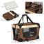 PawHut Transportín Mochila para Perros y Gatos Bolsa de Transporte para Mascotas Plegable con Cojín Suave y 2 Correas del Hombro para Coche Avión Viaje 60x41x41 cm Marrón, , large indicador imagen numero 8