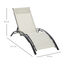 Outsunny Conjunto de 2 Tumbonas de Jardín de Aluminio Tumbonas Reclinables con Respaldo Ajustable y Reposacabezas Extraíble para Terraza Balcón 171x64x82 cm Beige, , large indicador imagen numero 3