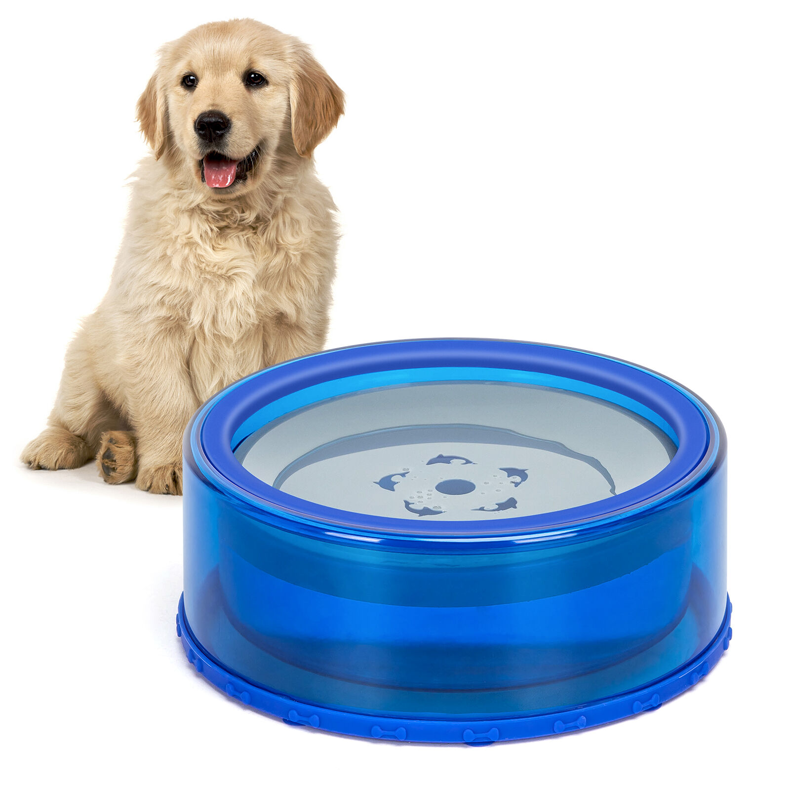 Nobleza-1L Bebedero Antisalpicaduras Perro,Cuenco de Agua Flotante para Mascotas,Bebedero para Perros,Bebedero Gatos,Sin Derrames,Antidesbordamiento,Azul, , large Imagen numero 1