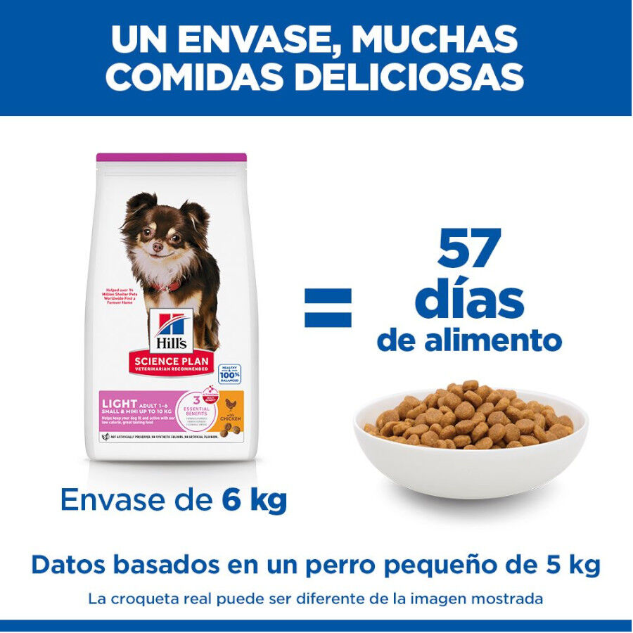 6 kg Hill's Science Plan Light Adult Small y Mini Pollo pienso para perros, , large Imagen numero 6