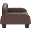 vidaXL Cama para perros de cuero sintético marrón 50x40x30 cm, , large indicador imagen numero 3