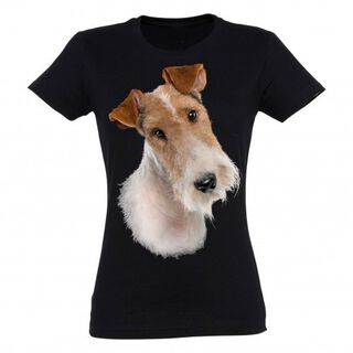 Camiseta para mujer Ralf Nature fox terrier color negro