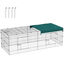 PawHut Jaula para Animales Pequeños Jaula para Roedores de Acero con Puertas y Tela Superior Jaula para Conejos Chinchillas Gallinas 220x85x70 cm Verde, , large indicador imagen numero 1