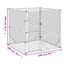 vidaXL Perrera de exterior acero galvanizado plateado 4x4x2 m, , large indicador imagen numero 13