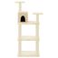 VidaXL Rascador para gatos con postes de sisal color crema, , large indicador imagen numero 2