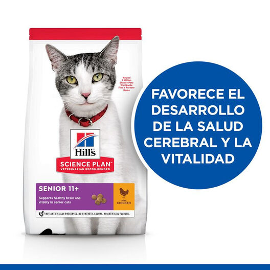 Hill's Science Plan Senior 11+ Pollo Pienso para gatos, , large image number null